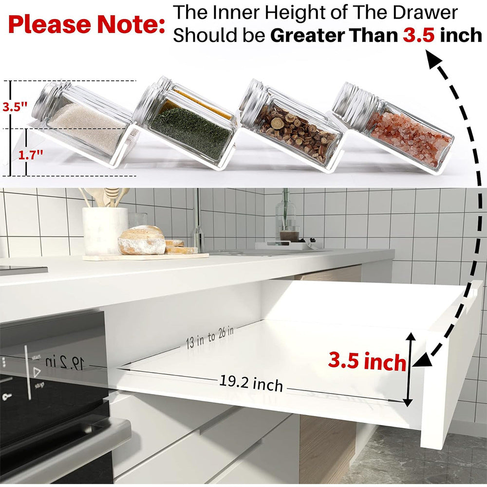 Find Your Spices Instantly! Clear Acrylic Kitchen Organizer Rack